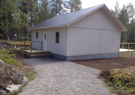 Large shed with star attachment