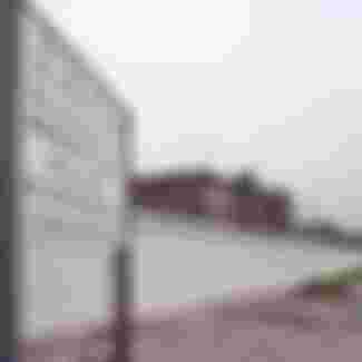 The 'You are leaving The American Sector' sign at the Checkpoint Charlie crossing point, Berlin Wall.