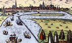 An engraving of the Hanseatic city of Wismar.