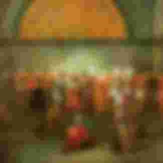 Dutch envoy Cornelis Calkoen received by the Ottoman grand vizier.