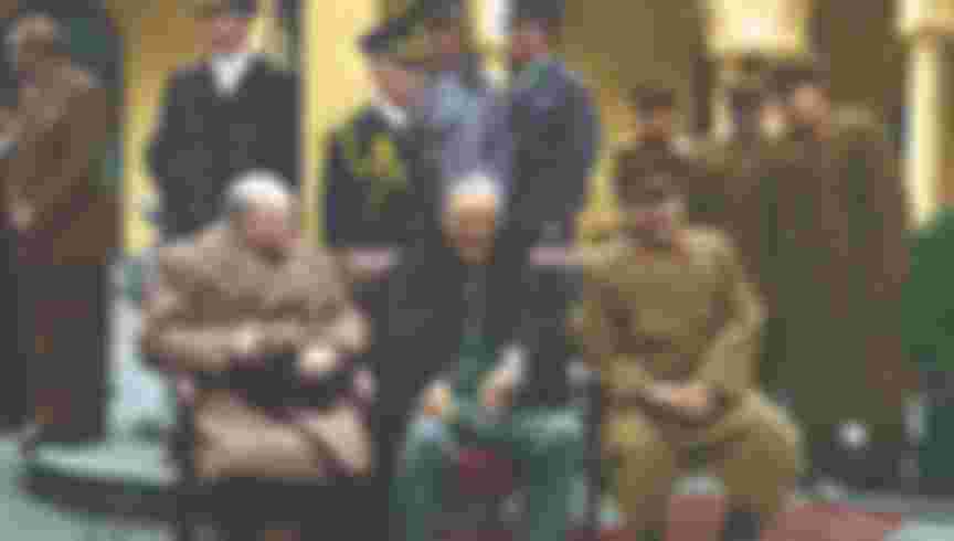 Stalin, Churchill and Roosevelt meet at the Yalta conference in 1945. Credit: Wikipedia Commons