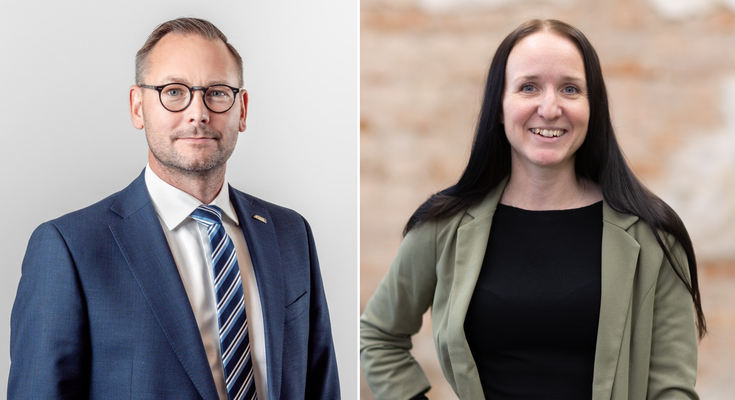 Fredrik Larsson och Angelina Björklund.