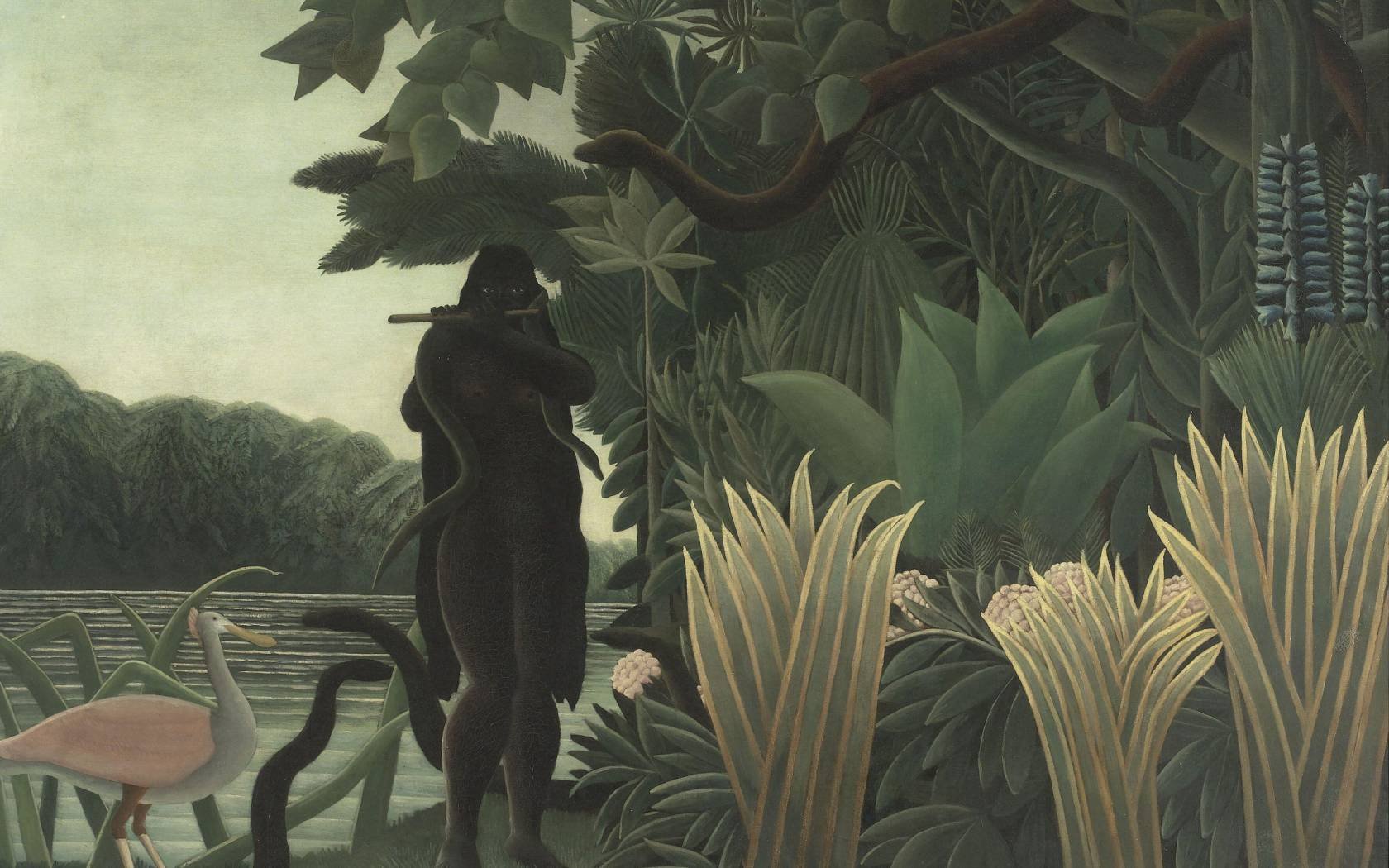 Henri Rousseau's The Snake Charmer (1907).