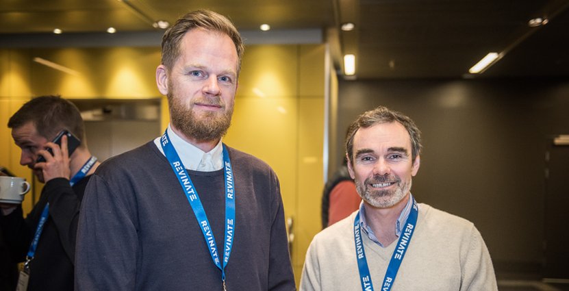 Filip Odelius och Dean Bannon från Grand Hôtel lämnade Blasieholmen för Waterfront. 