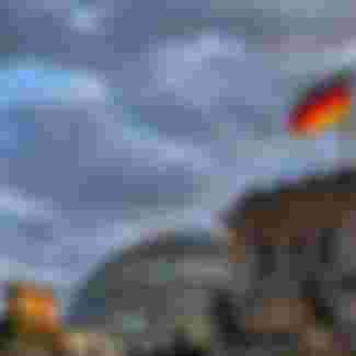 The top of the Reichstag Building.