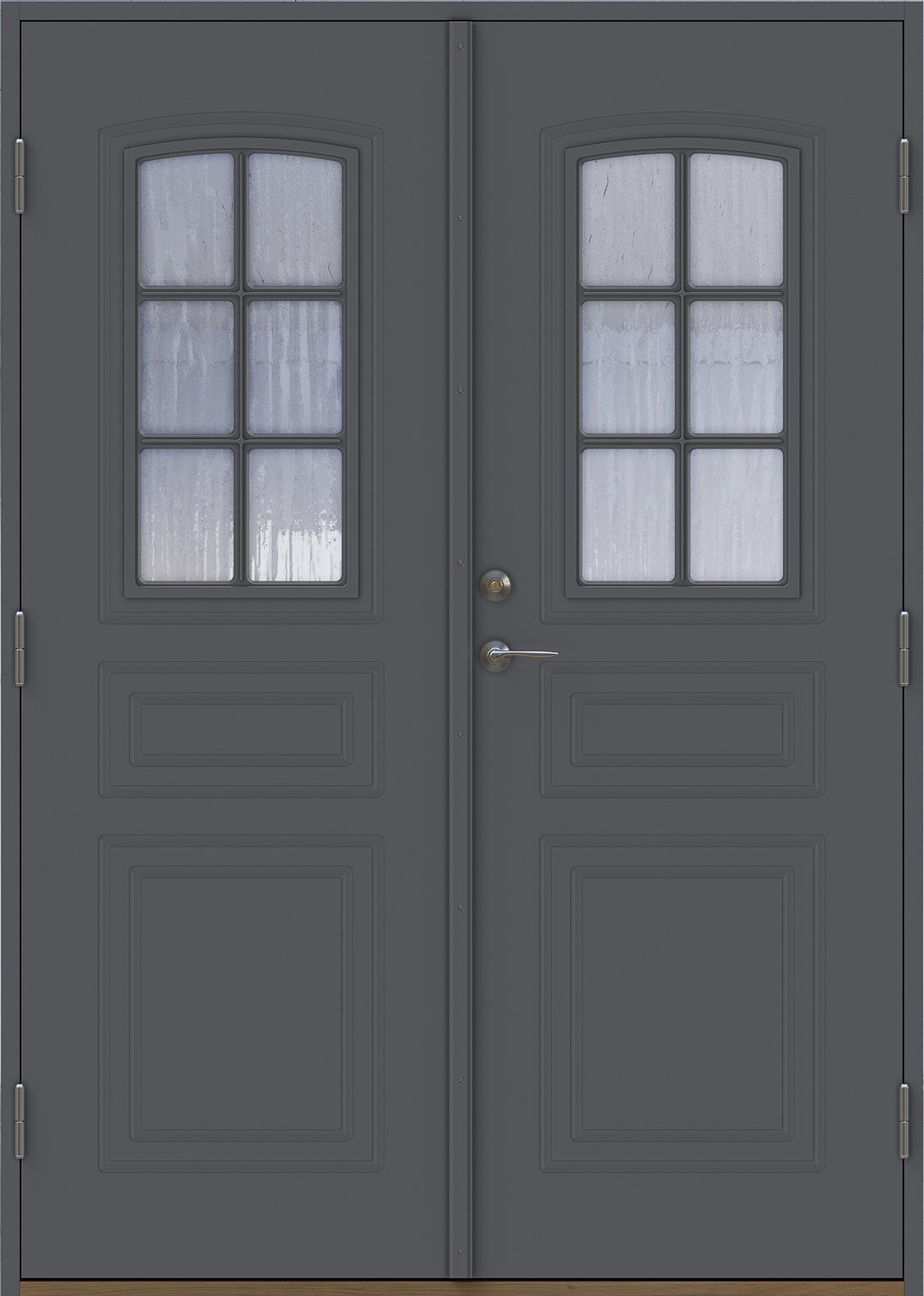 Förnuftig pardörr Mörkgrå
