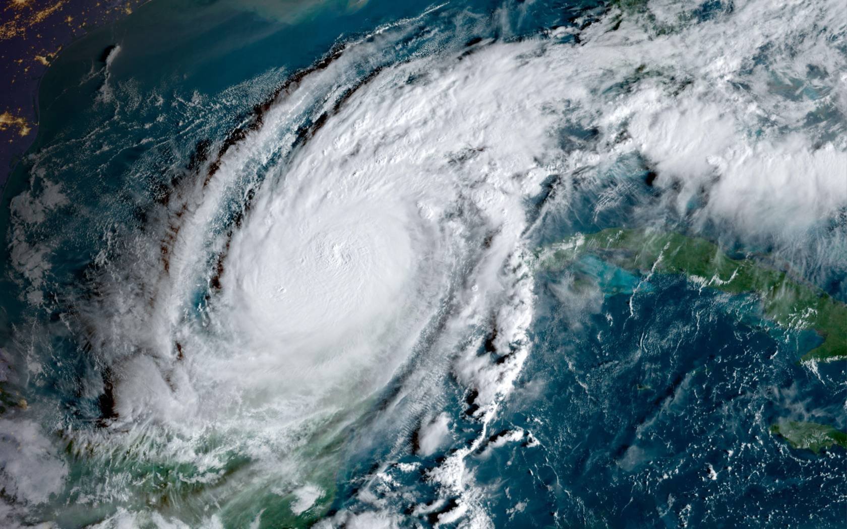Hurricane Milton in the Gulf of Mexico as it approached Florida.