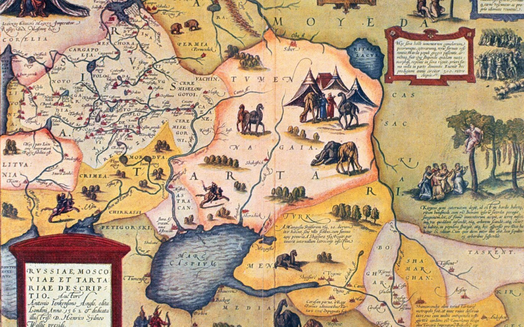 An English map of the Russian empire, 1562.