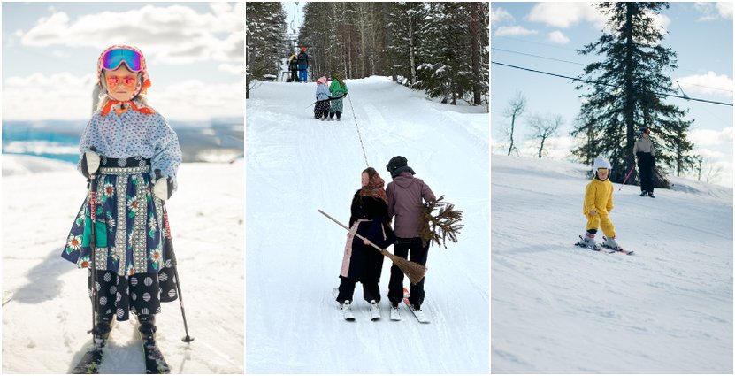 Påsktema i skidbacken.  Foto: Kåbdalis