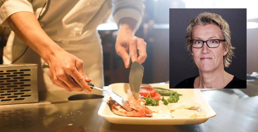 Karin Svärd Modin, HR-chef på Branäsgruppen, bjöds tillsammans med andra arbetsgivare in att besöka gymnasiala kockutbildniningar. Foto: Pressbild