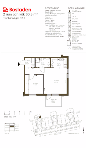 PlanlösningTranbärsvägen 12 B