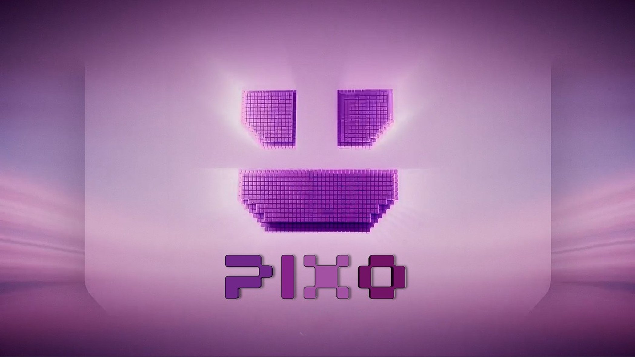 Purple teaser graphic for Nissan PIXO. A stylised pixelated smiley face glows against a purple gradient background above the PIXO logo. The text “23 September” appears beneath the logo, announcing the vehicle’s reveal date. The design uses pixel-inspired graphics and neon lighting effects.