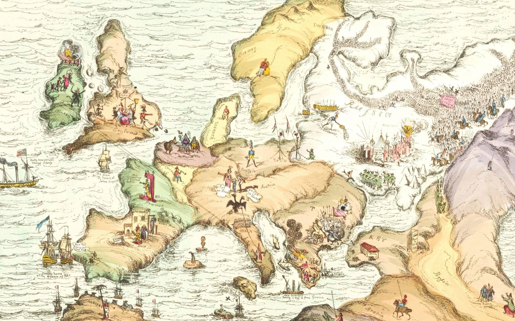 Nineteenth century poster of Europe.