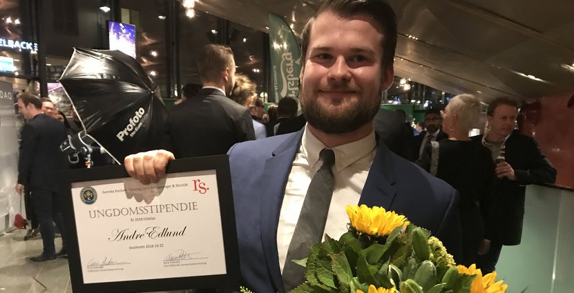 Svenska Kockars Förenings Ungdomsstipendiat: André Edlund. Foto: Besöksliv