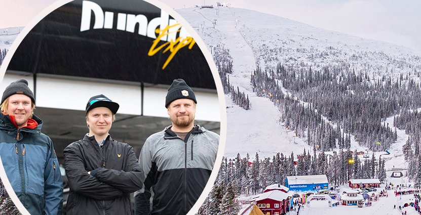 Trion som utvecklar Dundret fr.v. Tobias Larsson/verksamhetschef, Linus Lagnestig/fjällchef och Johan Olofsson/driftledare. 
