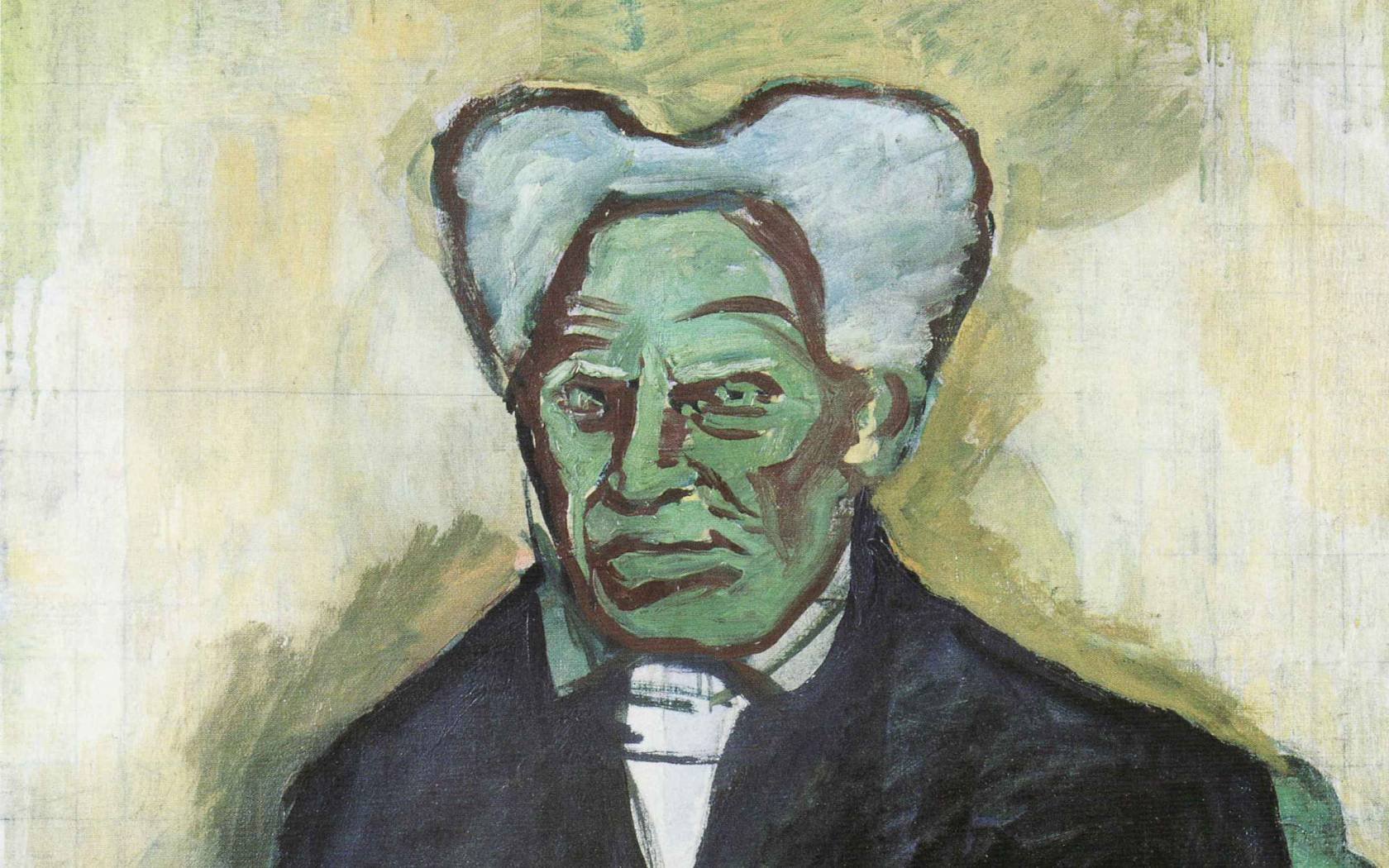 Portrait of Arthur Schopenhauer, 1908. Artist: Kubista, Bohumil (1884-1918)