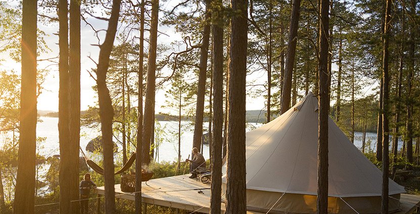 En ökad satsning på Korså Forest Camp är en del i Wild Swedens<br />
 coronaanpassning av verksamheten. Foto: Jakob Wallin