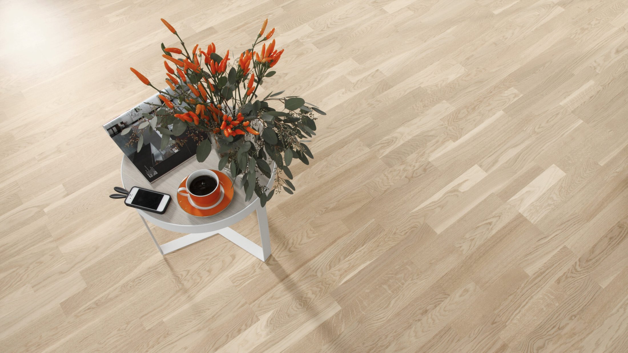 Tarkett Cream White 3-stavs parkettgolv