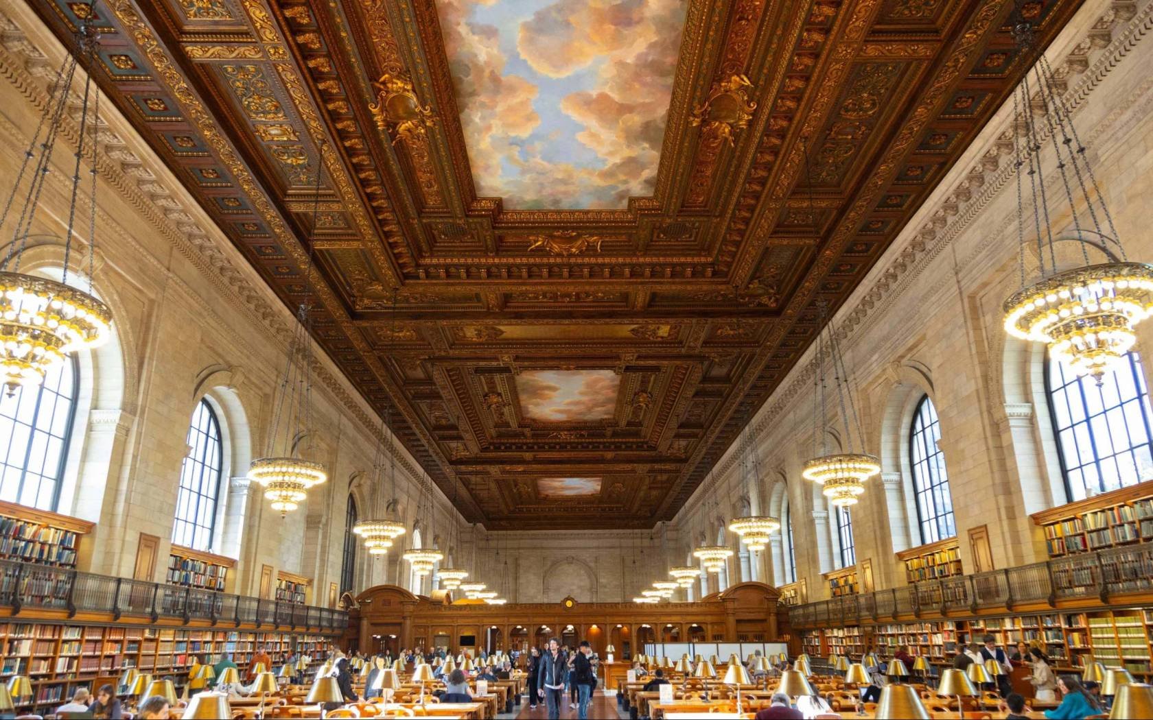 Rose Main Reading Room, New York Public Library, Manhattan, New York, USA.