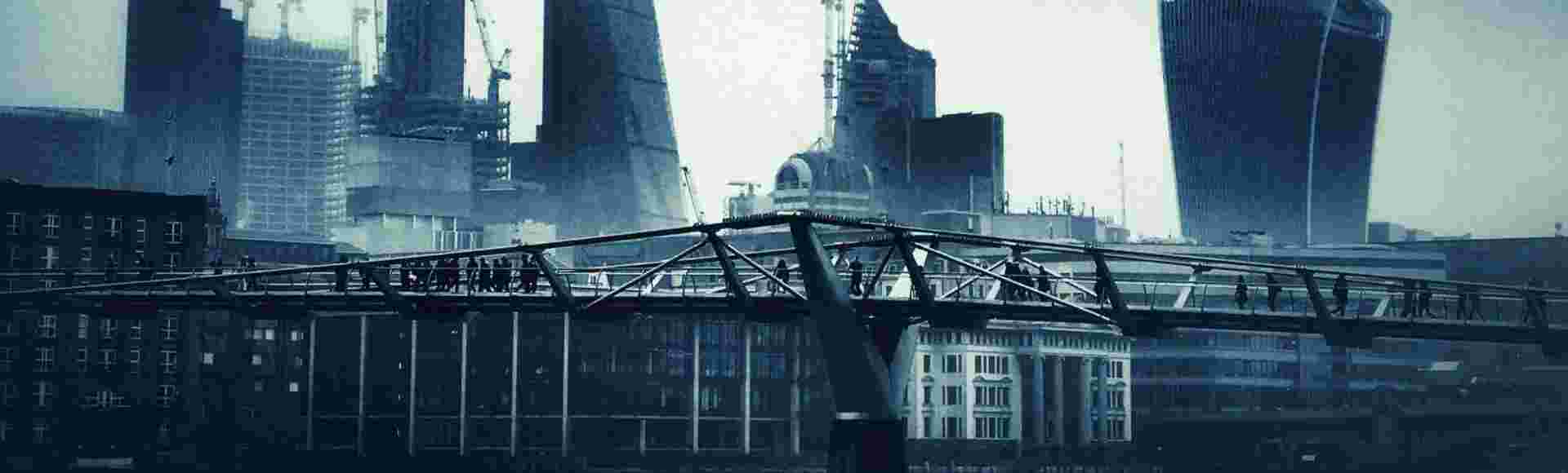 Storm clouds over the City of London.
