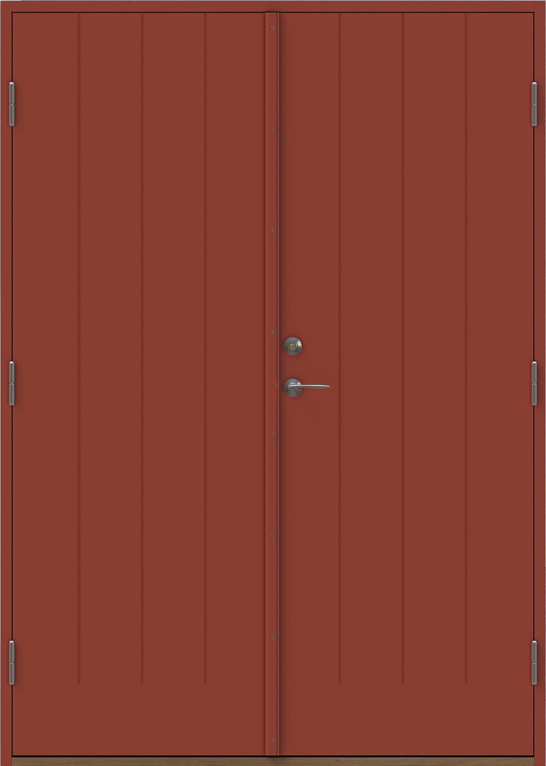 Allegro pardörr utan glas Röd