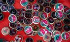 Medallions showing Tarique Rahman, Chairman of Bangladesh Nationalist Party (BNP) and Bangladeshi Prime Minister, and other figures from the BNP.