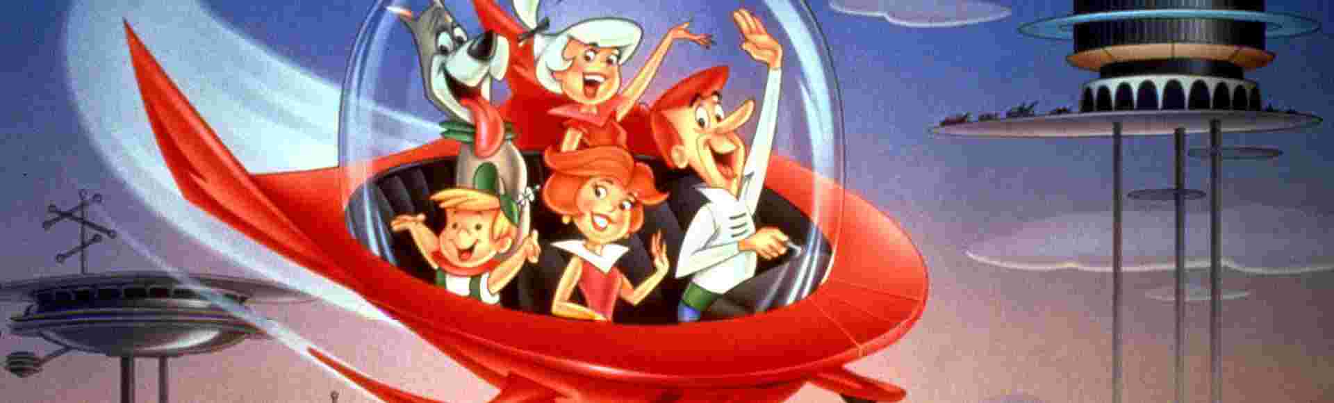A scene from The Jetsons, an American television cartoon originally aired int he 1960s.