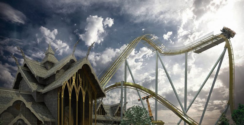 50 meters stup rakt ner. Lisebergs nya attraktion Valkyria är Europas längsta berg- och dalbana av modell dive coaster. 