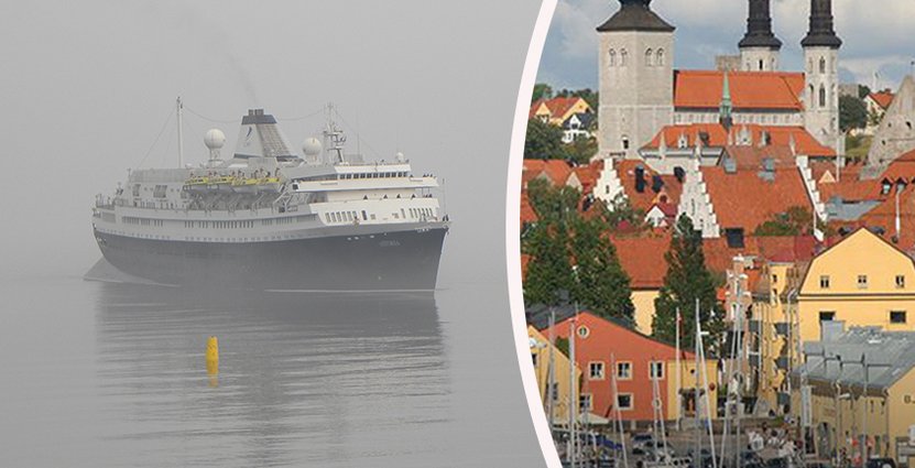 Den nya kajen i Visby väntas locka en våg av kryssningsturister till<br />
 Gotland. Fartyget Aurora förde idag med sig 550 passagerare. 