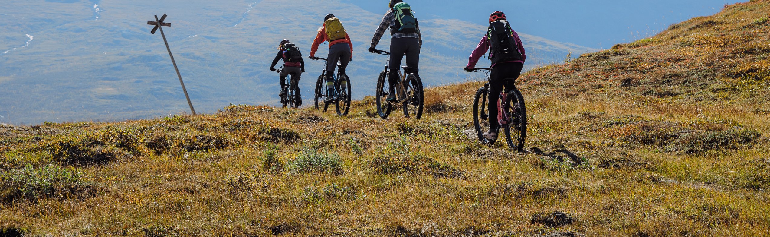 View over Lapporten from mountain biking trail in Abisko