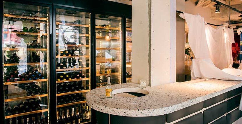 En bit bardisk som snart ska fyllas av beställande gäster hos Hobo. 