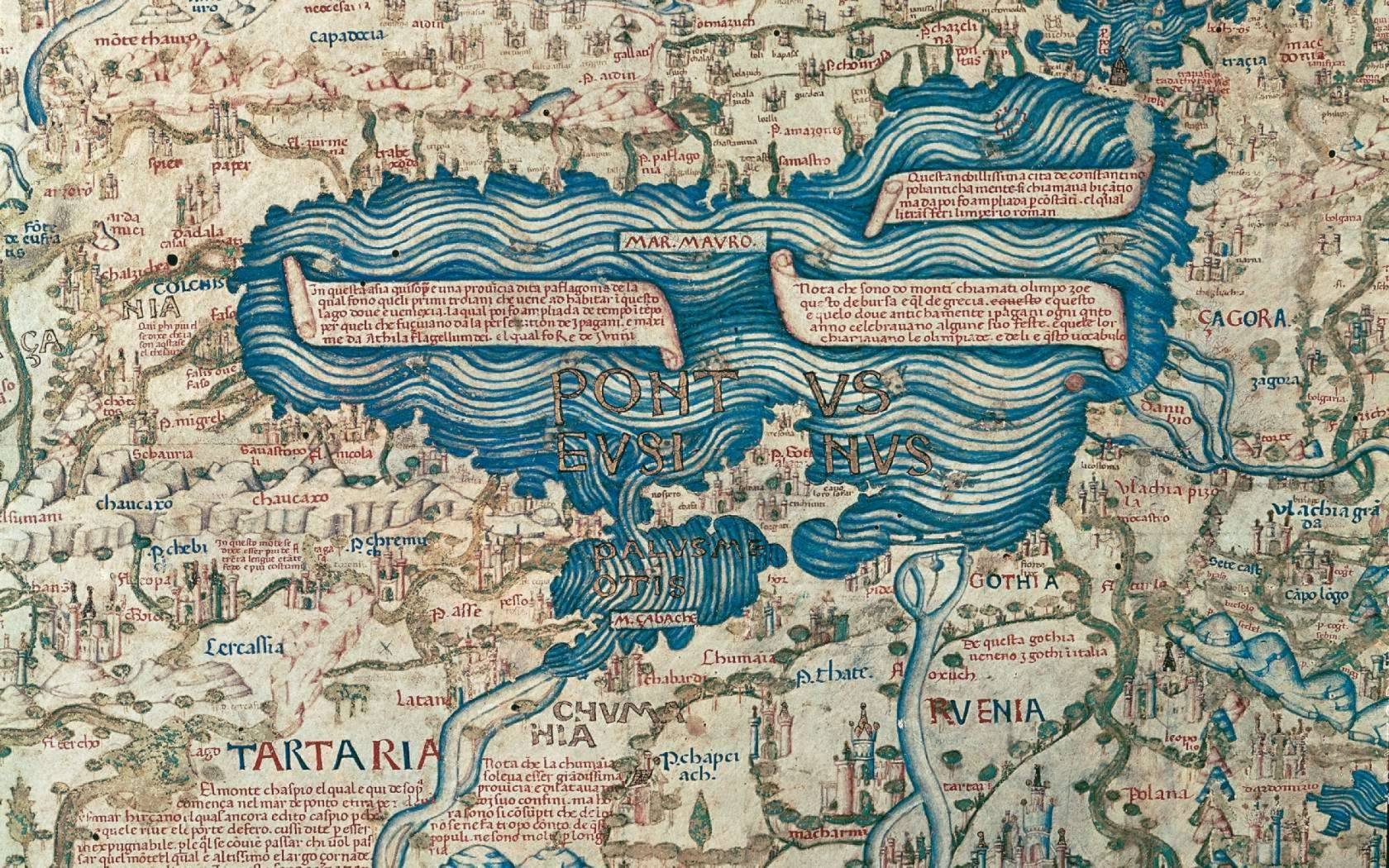 15th century map of the Black Sea.