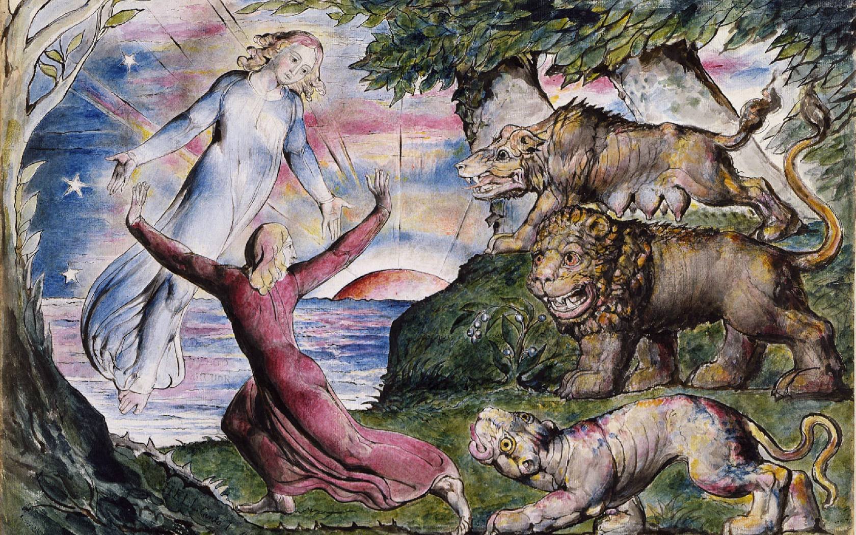 From illustrations of Dante's Divine Comedy by William Blake.