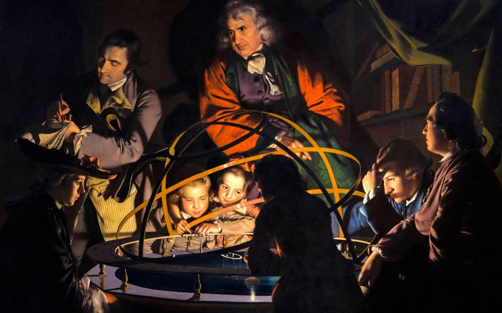 A Philosopher Lecturing on the Orrery, 1766. Painting by Joseph Wright of Derby. Credit: GL Archive