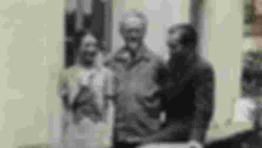 From left to right: Dorothy McDonald (wife of John, née Eisner), Leon Trotsky and John McDonald in Coyoacan, Mexico, in the 1930s. McDonald was recruited to help defend Trotsky from charges made at Stalin's show trials. Credit: General Collection, Beinecke Rare Book & Manuscript Library, Yale University
