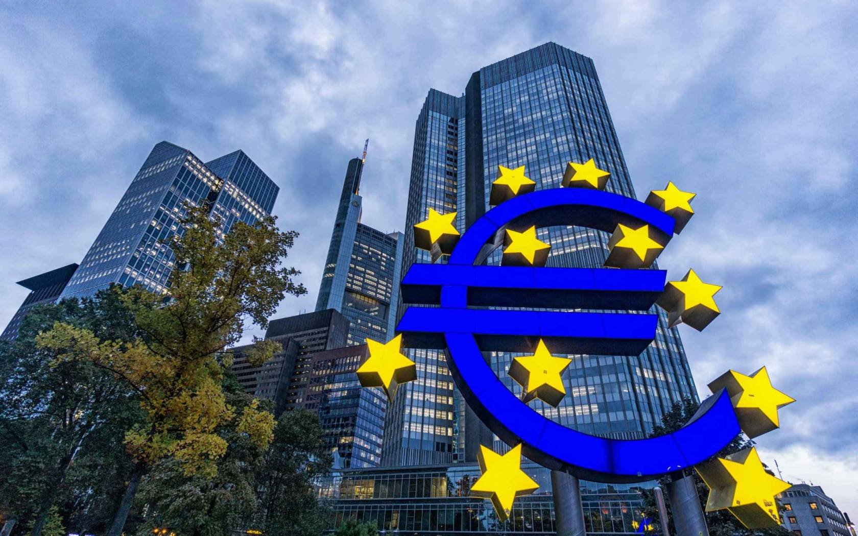 Euro symbol in Frankfurt.