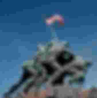 The Marine Corps War Memorial, also known as Iwo Jima Memorial.