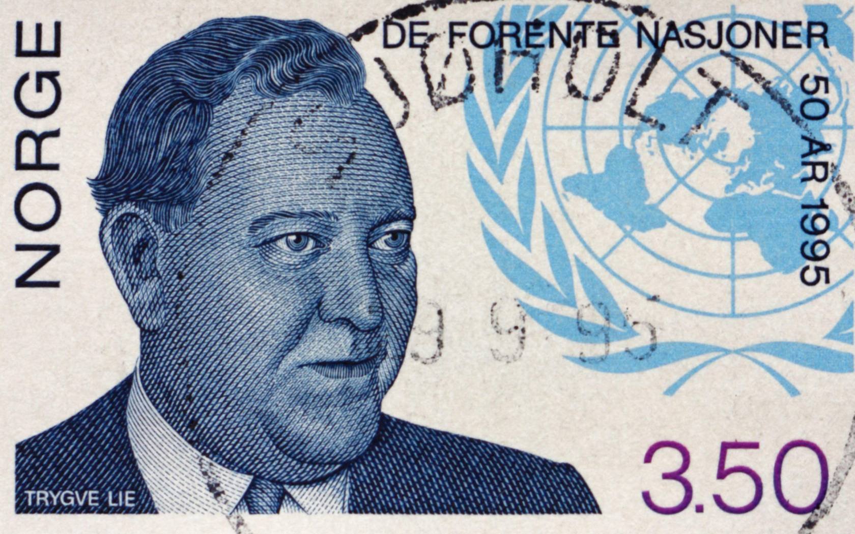 A stamp dedicated to Trygve Lie.