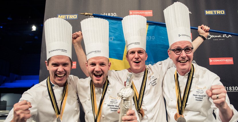 Svenska silverteamet: Tommy Myllymäki, Sebastian Gibrand, Gustav Leonhardt och Henrik Norström. Foto: Emil Andersson
