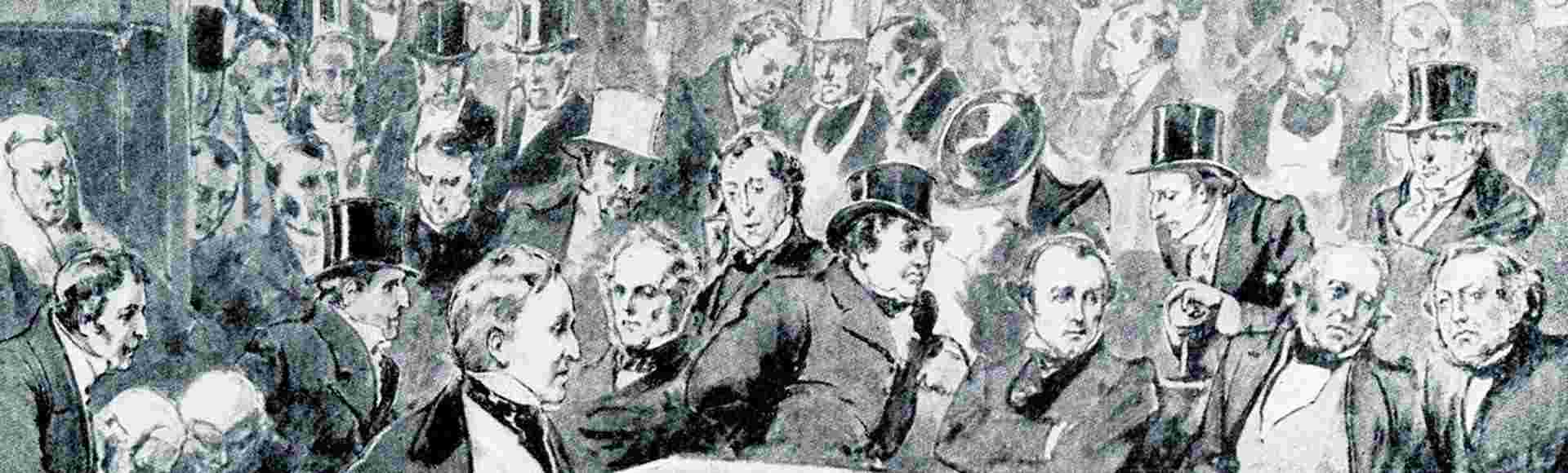 Robert Peel presents the repeal of the Corn Laws to the Commons.