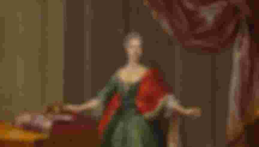 An eighteenth-century portrait of Maria Antonia of Bavaria, Electress of Saxony, by Peter Jacob Horemans.