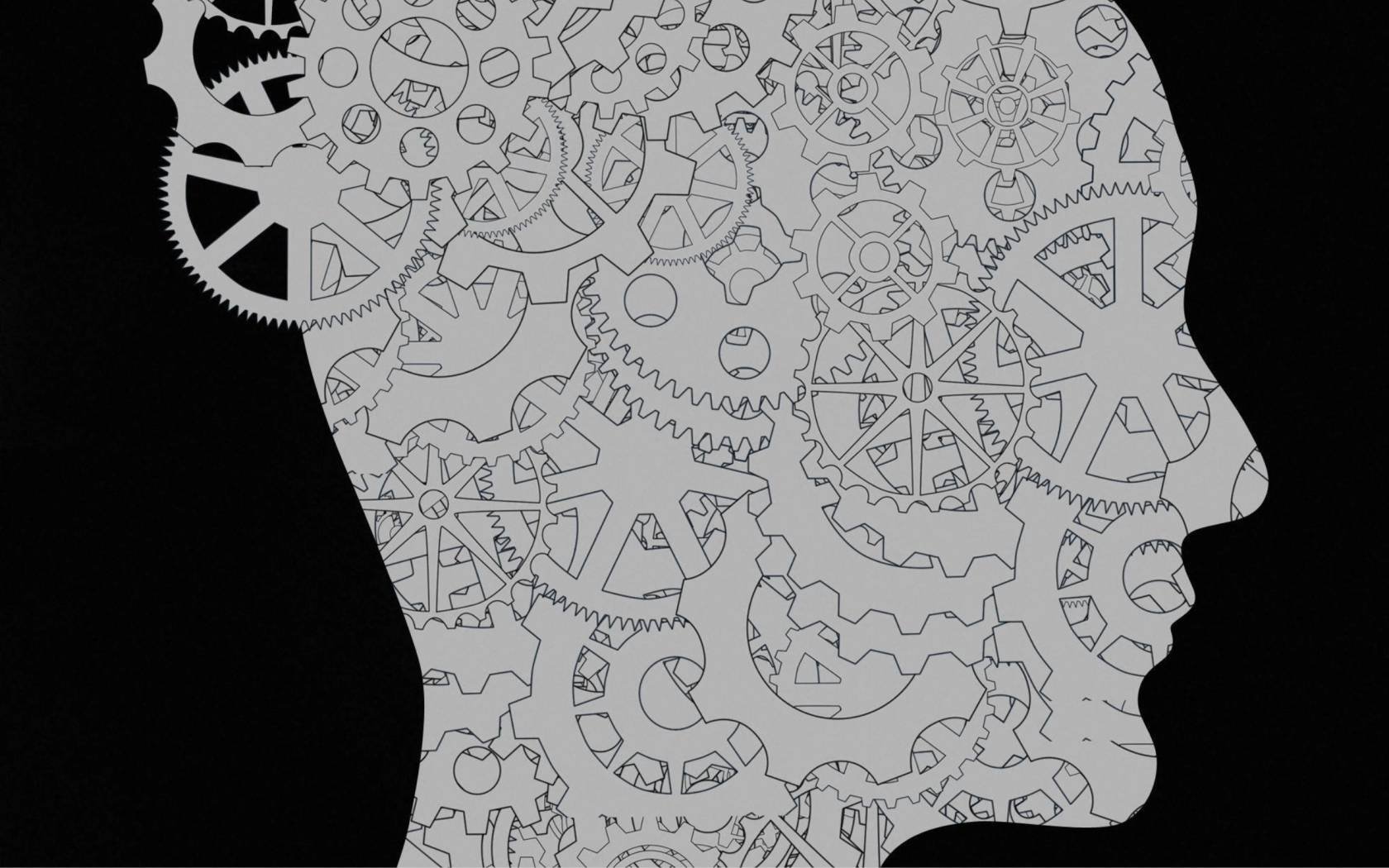 Cerebral activity replaced by a mechanical process.