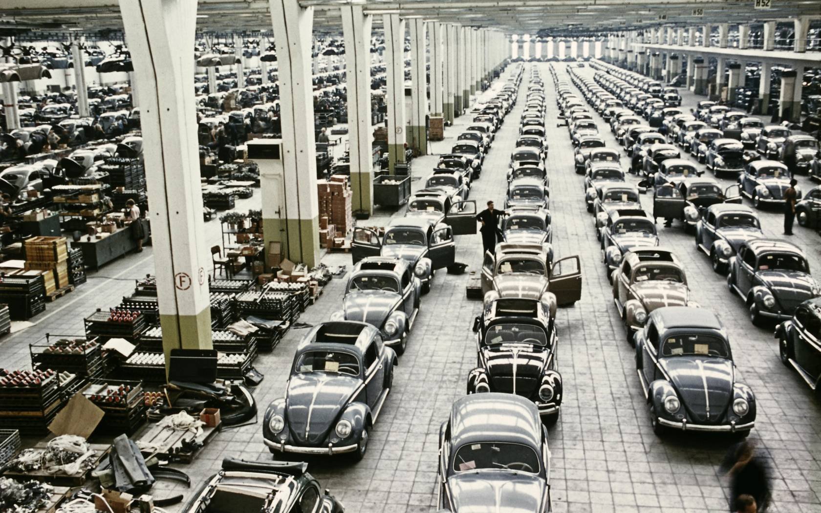 Volkswagen's plant in Wolfsburg, 1957.
