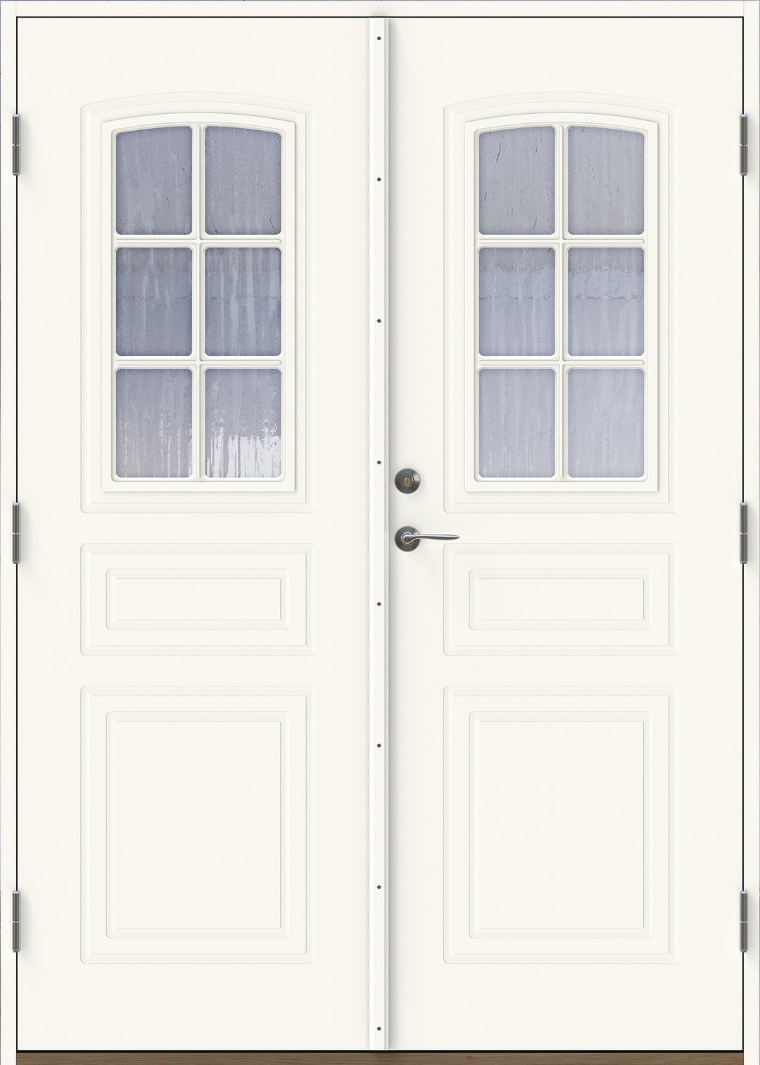 Förnuftig pardörr Vit