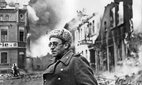 VASILY GROSSMAN (1905-1964) Soviet writer and journalist with the Red Army in Schwerin, north Germany, in Juloy 1945.