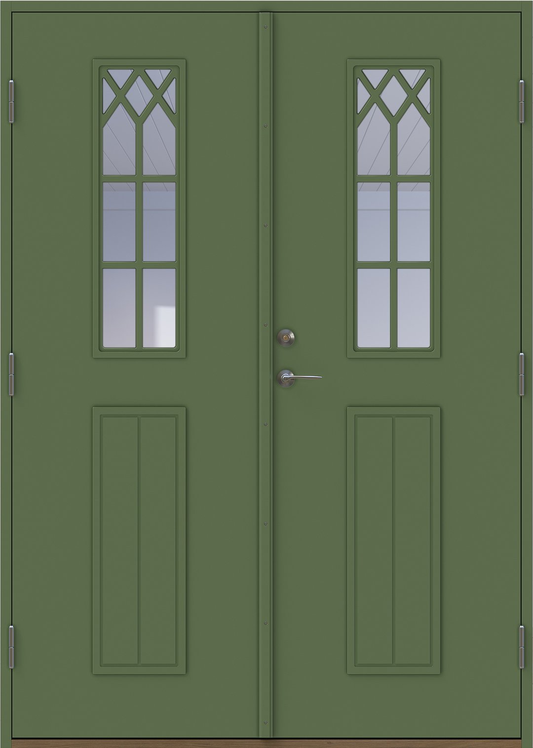 Garden pardörr Grön