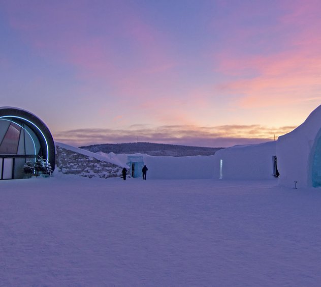 ICEHOTEL under polarnatten i Kiruna