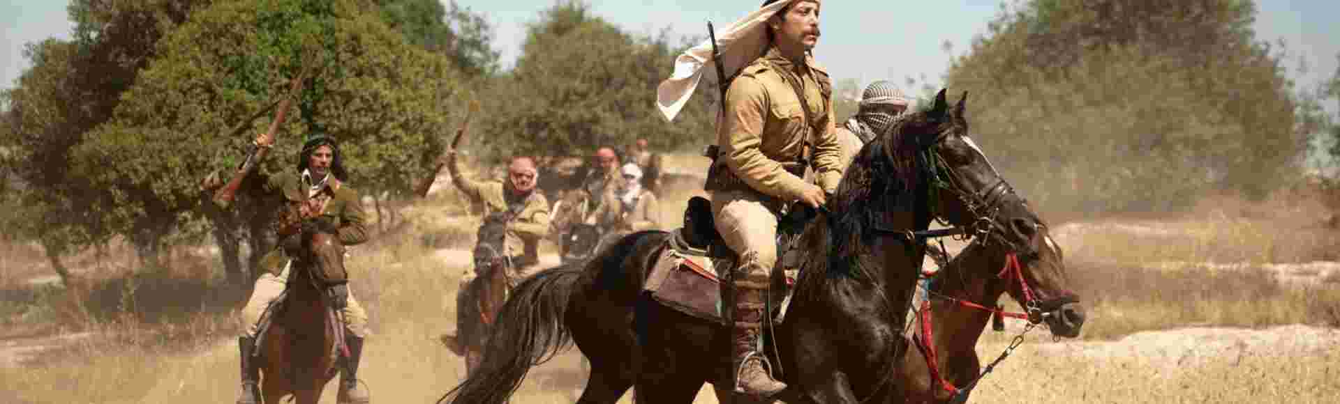 Still from the film 'Palestine 36' showing Palestinian horsemen. Credit: Curzon Film