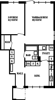 PlanlösningYstarvägen 83 D