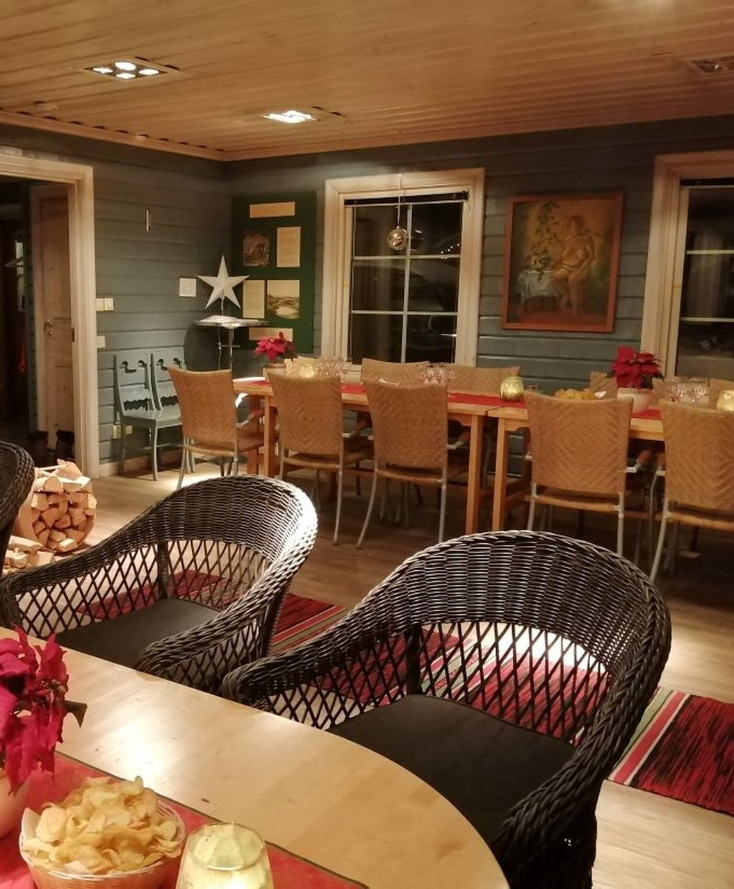 VIP sauna living room in Kukkolaforsen